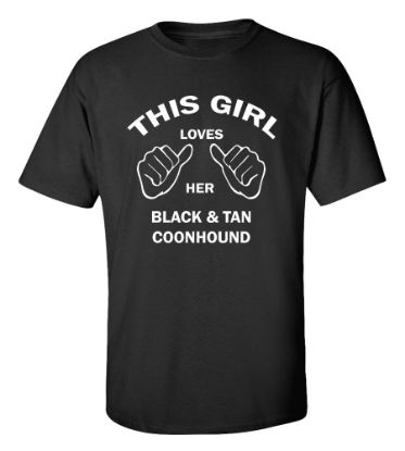 Picture of This Girl Loves Her Black & Tan Coonhound T-shirt