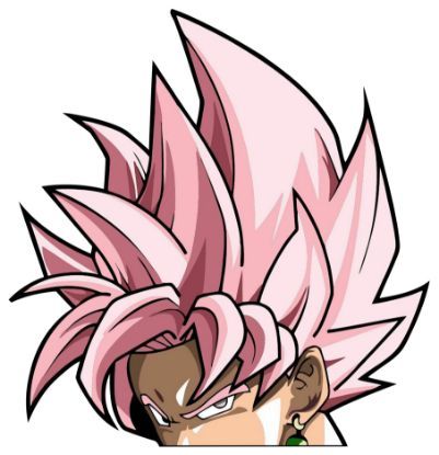 Picture of Goku Rose Dragon Ball Z Peeking Window Vinyl Decal Anime Sticker 6 Inches