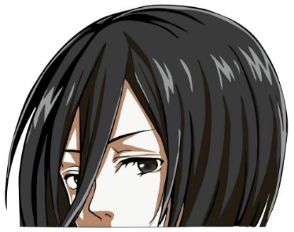 Picture of Mikasa Ackerman Attack On Titan Peeking Window Vinyl Decal Anime Sticker 6 Inches