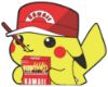 Picture of Kawaii Pikachu Peeking Window Vinyl Decal Anime Sticker Pokemon 6 Inches