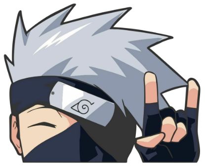 Picture of Kakashi Hatake 2 Naruto Peeking Window Vinyl Decal Anime Sticker 6 Inches