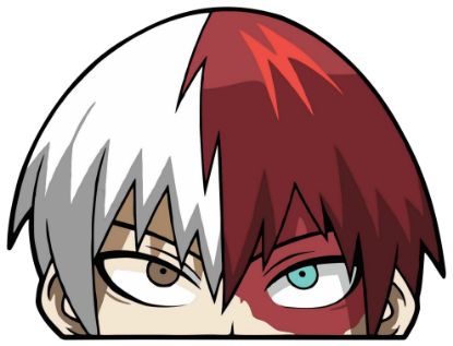 Picture of Shoto Todoroki 2 My Hero Academia Peeking Window Vinyl Decal Anime Sticker 6 Inches