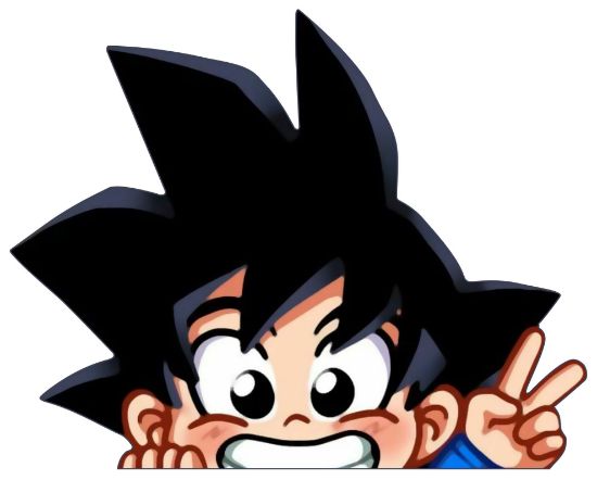 Picture of Goku Chibi Dragon Ball Z Peeking Window Vinyl Decal Anime Sticker 6 Inches